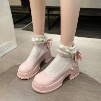 Zapatos de tacón alto con falda para mujer, calzado con hebilla de perlas, ideal para Banquete de negocios, primavera y verano - details 2