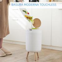 Bote de basura inteligente ecológico automático, con tapa, sensor de movimiento para dormitorio, baño, cocina, oficina - details 2