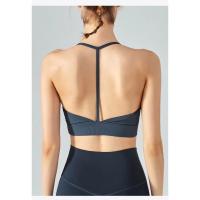 Top halter con espalda en T, chaleco, sujetador deportivo a prueba de golpes, almohadilla para el pecho, sujetador deportivo para yoga. - details 9