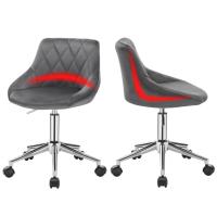 Silla de Oficina de Terciopelo Ajustable de Altura Silla Giratoria con Ruedas para Hogar y Oficina - details 7