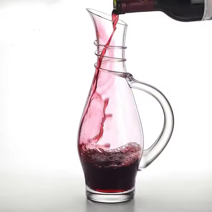 Botella de vino de vidrio sin plomo, tarro despertador con forma de caracol, destilador de cuello largo, bar en casa, 1000-1500 ml - 1