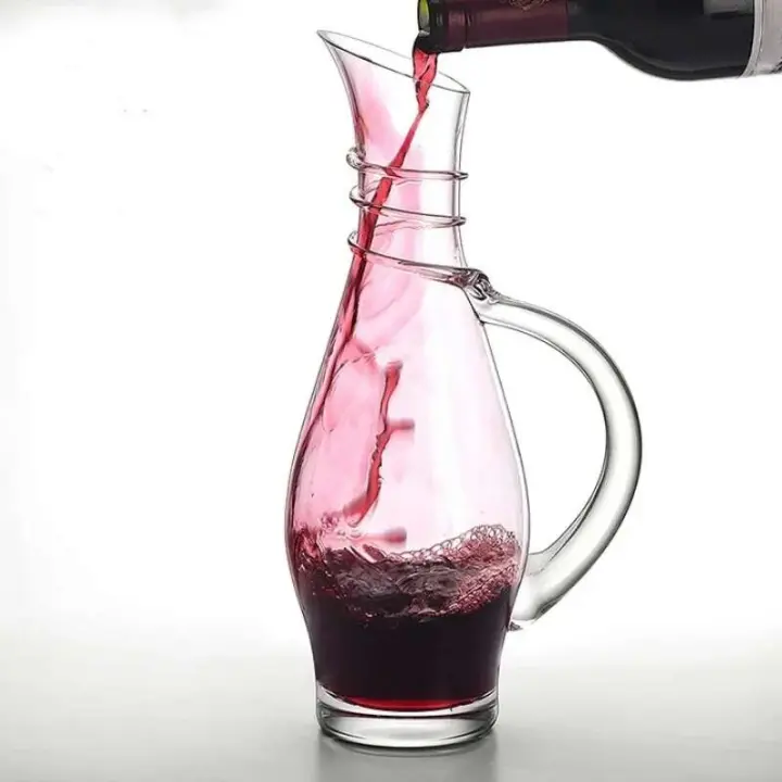 Botella de vino de vidrio sin plomo, tarro despertador con forma de caracol, destilador de cuello largo, bar en casa, 1000-1500 ml - 1