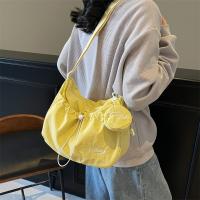 Bolso de hombro con cordón informal coreano, bolso cruzado plisado ligero de gran capacidad, bolso de viaje con cremallera de diseñador minimalista - details 25
