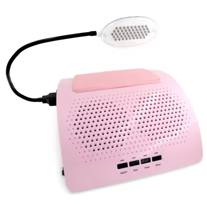 Limpiador de Polvo de Uñas KADS con Luz LED Extractor de Uñas Máquina de Vacío para Limpieza de Polvo de Uñas con Reposamuñeras - 1