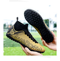 Zapatos de fútbol TF/FG para hombre, botas de fútbol de tobillo alto para niños pequeños, hierba antideslizante para exteriores, zapatillas de entrenamiento Multicolor, nuevas - details 25