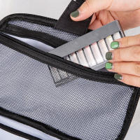 Bolsa de almacenamiento de cosméticos de viaje impermeable, bolsa de maquillaje de tela Oxford Durabel para viaje, organizador y uso diario - details 2