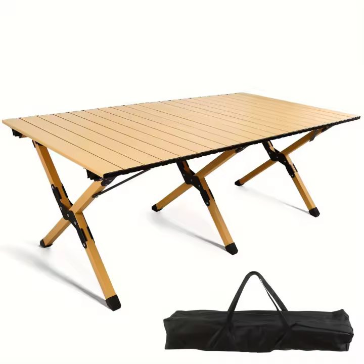 Mesa de Picnic Plegable Ligera Nesmava Aluminio Portátil para Acampar, Picnics y Barbacoas con Bolsa de Transporte - 1