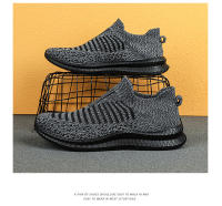 Zapatos para correr para hombre, zapatillas de deporte con calcetines tejidos, zapatos planos sin cordones para primavera y verano, mocasines de talla grande para hombre, zapatos planos deportivos de tenis - details 24