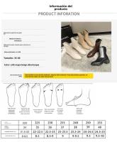Nuevas botas de vaquero occidentales puntiagudas con boca en v, botas cortas blancas de tacón grueso - details 2