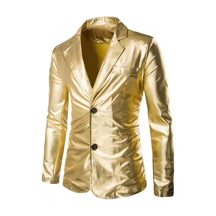 Nuevo abrigo con ribete de dos botones y un solo pecho para hombre a la moda - 1