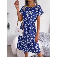 Ropa de mujer Primavera Verano Nuevo Vestido de manga corta con lazo floral Falda plisada - details 8