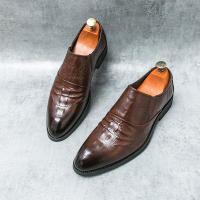 Zapatos de Negocios Formales de Cuero Vintage Británico Cómodos y Transpirables con Tacón Bajo - details 6