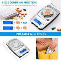Báscula Electrónica de Precisión 0.001g ORIA con Carga USB Peso Digital para Joyería Portátil Laboratorio Peso en Milgramos Rectangular Eléctrico - details 5