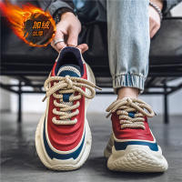 Zapatos deportivos informales con colchón de aire para hombre, zapatos de algodón con aislamiento grueso y felpa y suela aumentada - details 22