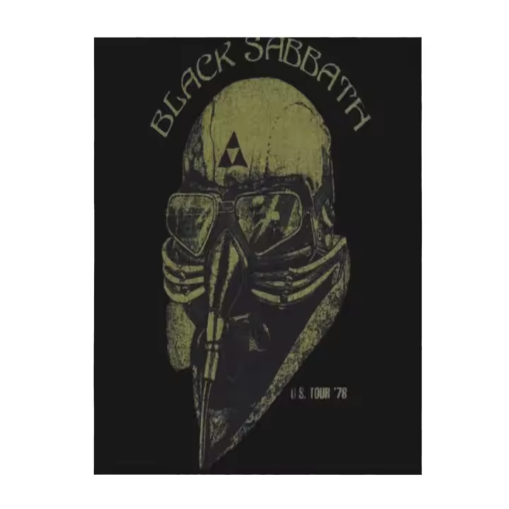 Manta de franela Black Sabbath Us Tour 78 para sofá, dormitorio - 1