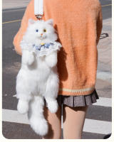 Mochila de Gato Blanco Juguete de Peluche Diferente Regalo de Cumpleaños Ideal - details 4