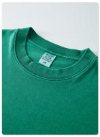 Camiseta de Hombro Caido de Alta Calidad Estilo Cajado, Manga Corta, Cuello Redondo, Algodón, Para Primavera/Verano 21 - details 5