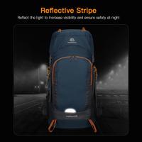 Mochila de 65L, mochila de senderismo resistente al agua con cubierta para la lluvia, mochila de viaje para deportes al aire libre para acampar, escalar y montañismo - details 22