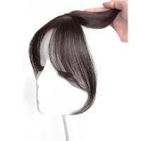 Pelucas con flequillo de parte media, extensión de cabello Invisible con flecos falsos, cabello Natural, postizos con Clip negro - details 18