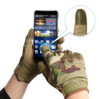 Guantes tácticos de camuflaje con pantalla táctil y dedos para Paintball, bicicleta, tiro, motocicleta, Airsoft, deportes de combate, antideslizantes para hombres - details 0