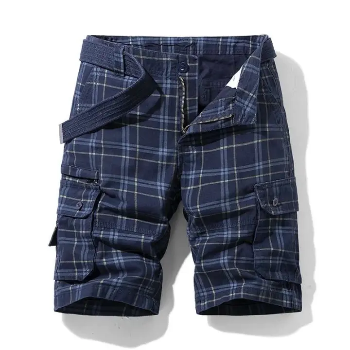 Pantalones Cortos de Verano para Hombres Ropa Deportiva Suelta con Múltiples Bolsillos - 1
