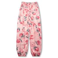 Pantalones tipo linterna para dormir de pierna ancha informales de verano versátiles sueltos a la moda para mujer, pantalones de Color melocotón - details 1