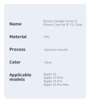 Baseus-funda transparente de silicona TPU para iPhone, carcasa fina y suave, antiamarilla, ultrafina, para iPhone 16 Pro Max - details 15