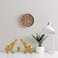 Conjunto de figuritas de resina de elefante dorado, conjunto de Navidad, escultura para el hogar, arte, mesa de sala de estar, artesanías decorativas, regalo familiar - details 5
