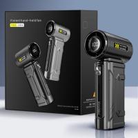 Mini ventilador turbo jet con pantalla LED, 100 velocidades ajustables, recargable, soplador de aire eléctrico de alta velocidad y bajo ruido - details 11