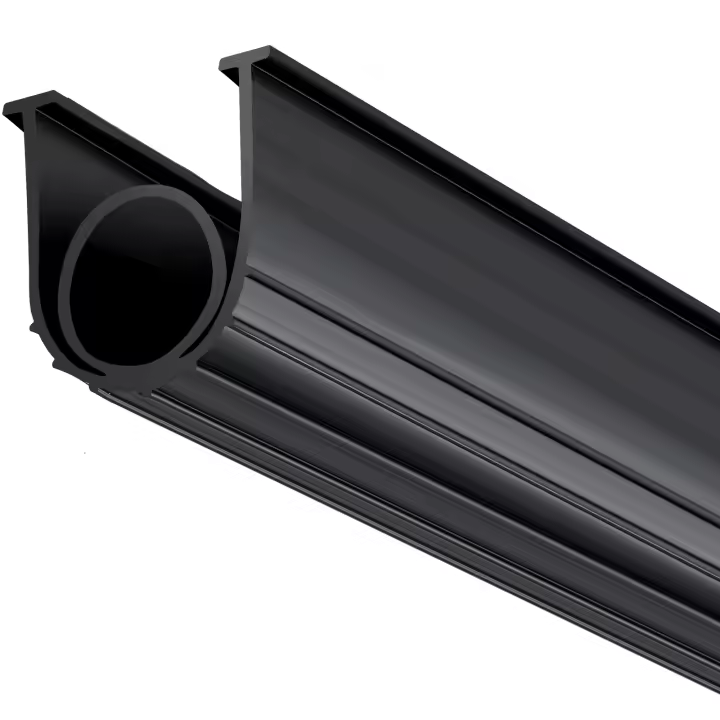 SucceBuy Sello inferior para puerta de garaje de 20 pies, forma de U + junta tórica resistente a la intemperie, extremos en T de 5/16", 3 3/4" de ancho, sello negro para puertas - 1