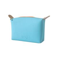 Bolso de mano de PU para cosméticos, bolsa de aseo impermeable de gran capacidad, práctica bolsa de almacenamiento de viaje de Color sólido, organizador de viaje - details 3