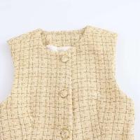 Nueva Moda Otoñal Zach Ailsa Chaleco Sin Mangas y Chaleco de Cinturón Redondo Pequeño - details 3