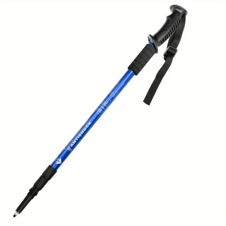 Bastón De Senderismo Plegable Con Absorción De Impactos Y Ultraligero, Adecuado Para Acampar Al Aire Libre, Montañismo - 1