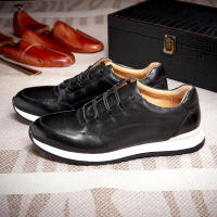 Zapatos de cuero de lujo ligeros zapatos casuales de cuero para hombres zapatos de hombre de fiesta de moda - details 10