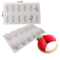 Fondant's nuevo 12 moldes de silicona con cavidad en forma de Quenelle, herramienta de decoración de pasteles, bandeja de chocolate para hornear - details 1