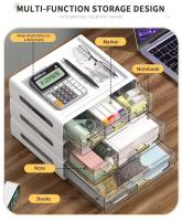 Elija un organizador multifuncional de escritorio de belleza y maquillaje para el hogar, suministros para el hogar, caja de almacenamiento de escritorio de plástico - details 2