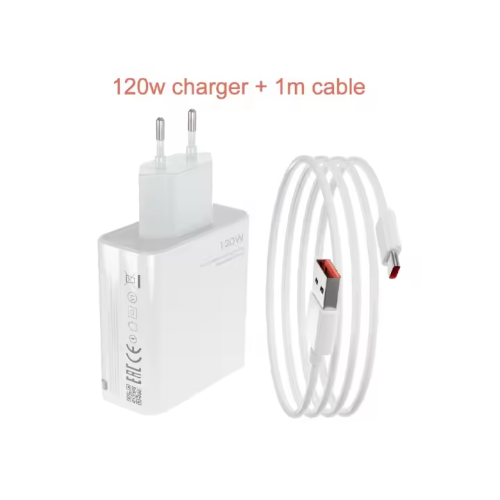 Cargador de 120W para Xiaomi Adecuado para Mi 12T, 11T Pro, Redmi Note 11S, 10 Pro, 12 Pro +, K50 Ultra, K50 Pro - 1