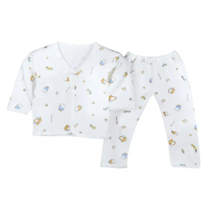Ropa para niños, conjunto de ropa interior de algodón puro para recién nacido, erizo de lana para bebé de 0 a 3M, conjunto de ropa interior de algodón puro para primavera y otoño - 1