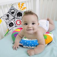Almohada de juguete para el tiempo de la barriga del bebé, almohada tumbada para bebés, almohadas de apoyo para la cabeza para recién nacidos de alto contraste, tren para gatear para bebés - details 6