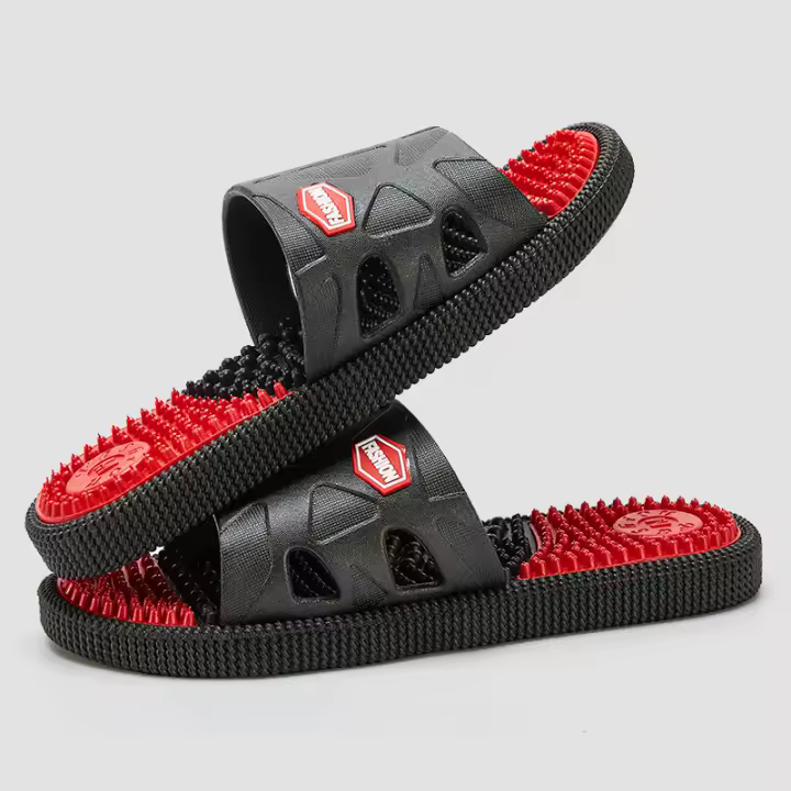 Zapatillas de Masaje de Prensa en Pie Uso Interior en Verano 2025 Zapatillas de Casa Antideslizantes y Silenciosas para Hombres - 1