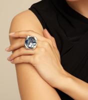 UNO DE Anillos de cristal - Anillos para mujeres en azul safiro o rosa rock, accesorios de moda para fiestas y festividades para niñas - details 1
