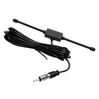 1X antena dipolo Universal para coche, antena de Radio Estéreo AM FM, soporte adhesivo de vidrio, color negro - details 0