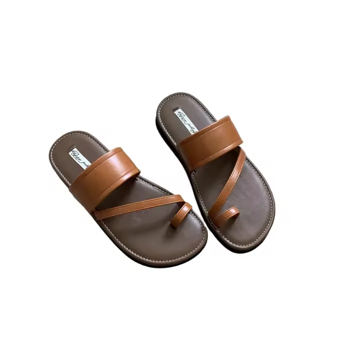 Zapatillas de punta con plataforma casual retro, ropa de verano para mujer, zapatos de playa casuales para vacaciones junto al mar, sandalias hermosas - 1
