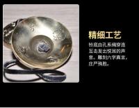 Ocho trompetas auspiciosas de estilo tibetano puro, herramienta tántrica, campana mágica, platillo de cobre blanco, instrumento de percusión, con tintineo - details 2