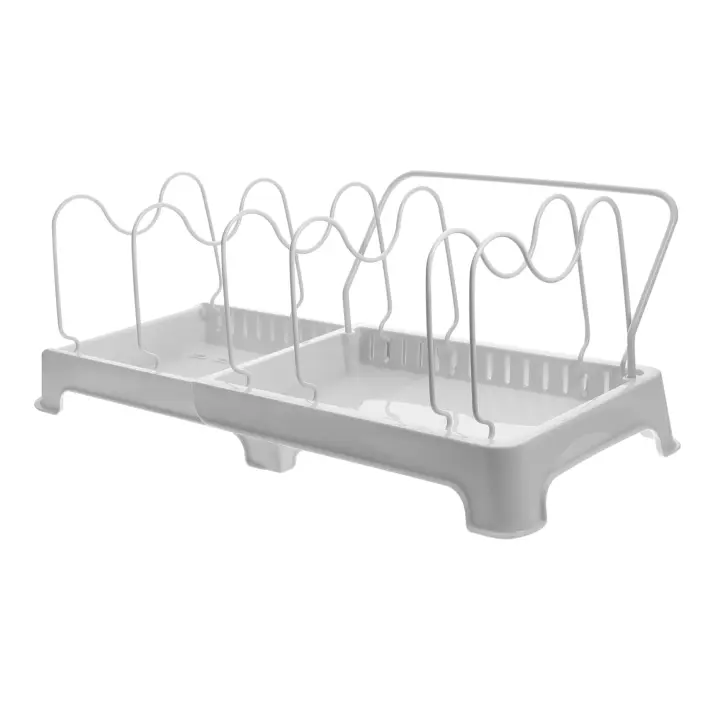 Escurridor de platos ajustable, estante de secado de platos para encimera, secador compacto, escurridor de secado pequeño - 1