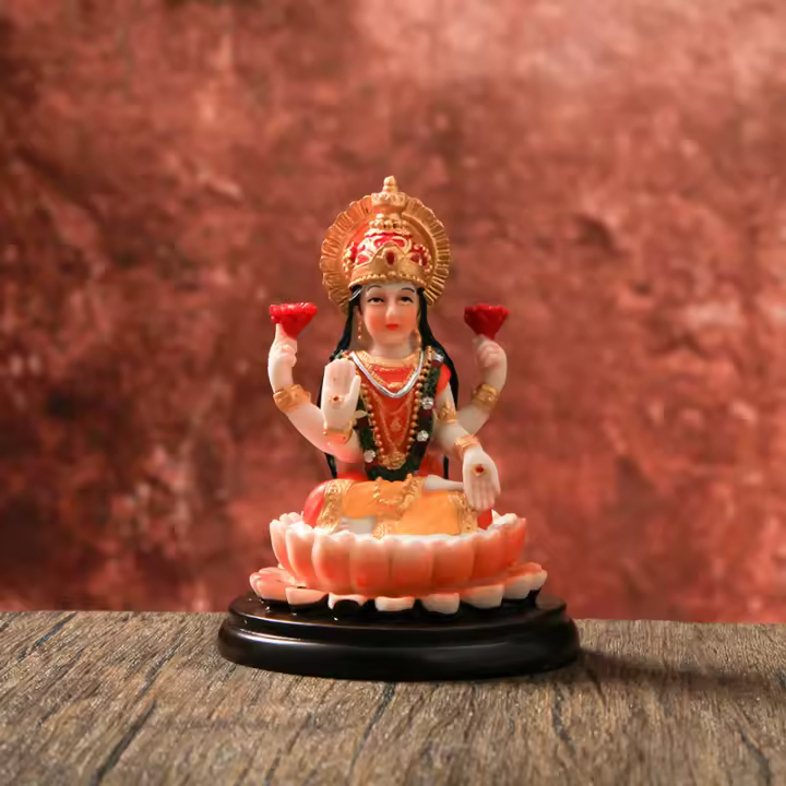 Estatua de diosa musical con Base de loto Tianmiao Yin, decoración artesanal de resina de Buda indio - 1