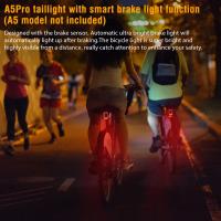 Alarma de Vibración para Bicicleta Sectyme Luz de Bicicleta Impermeable con Carga USB Sensor de Freno Antirrobo - details 1