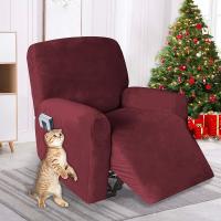 Fundas de terciopelo para silla reclinable, gruesas y elásticas, con bolsillo lateral, lavables, Protector de sofá para chico Perezoso - details 2