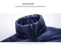 Chaqueta impermeable informal para hombre, chaqueta acolchada ligera portátil para exteriores, otoño e invierno, plumón de pato blanco ultraligero - details 12
