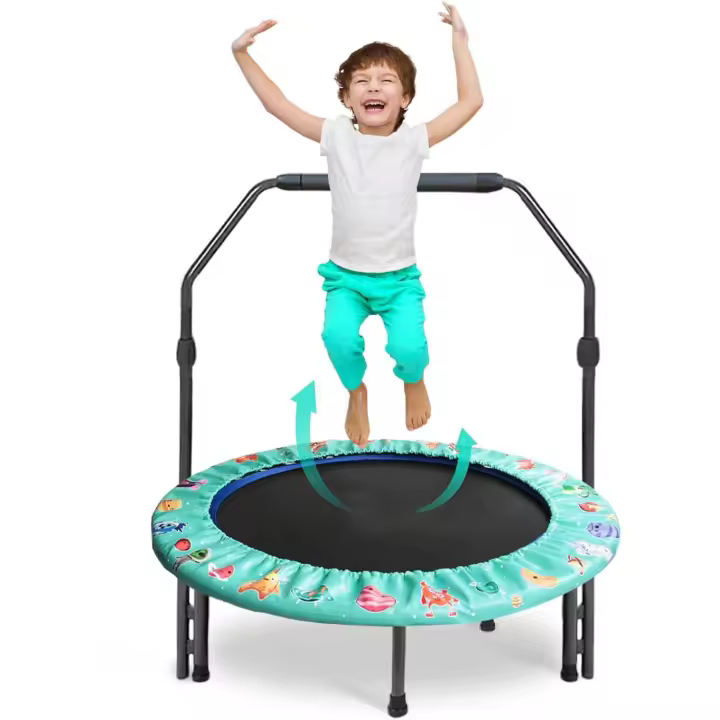 Mini Trampolín Plegable para Niños 92cm, Ajustable, Interior y Exterior, Ideal para Jugar y Entrenar - 1